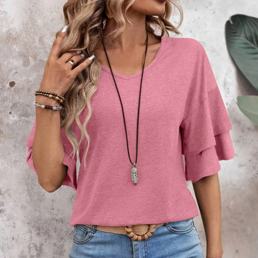 Lieke™ - Ruffle Sleeve Top - 1+1 GRATIS