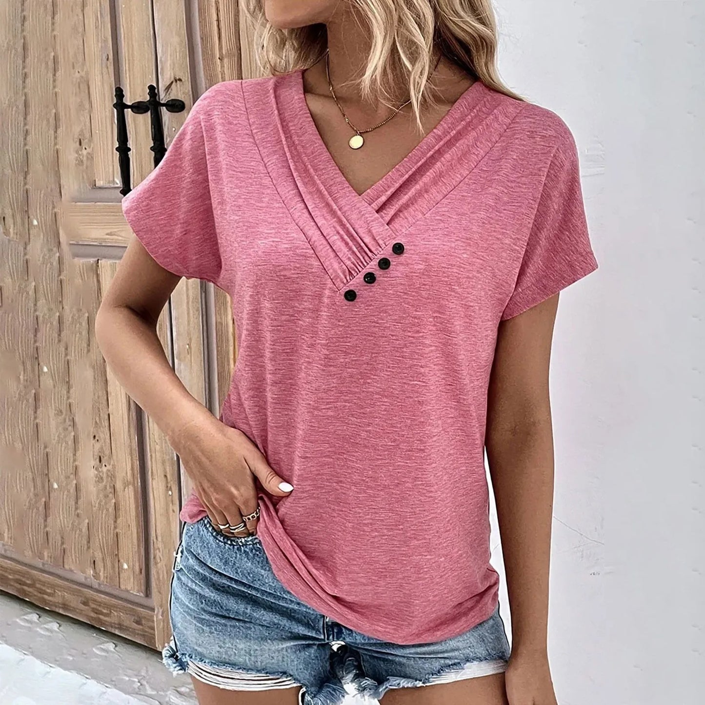 Sasha™ - V-Hals Top - 1+1 GRATIS
