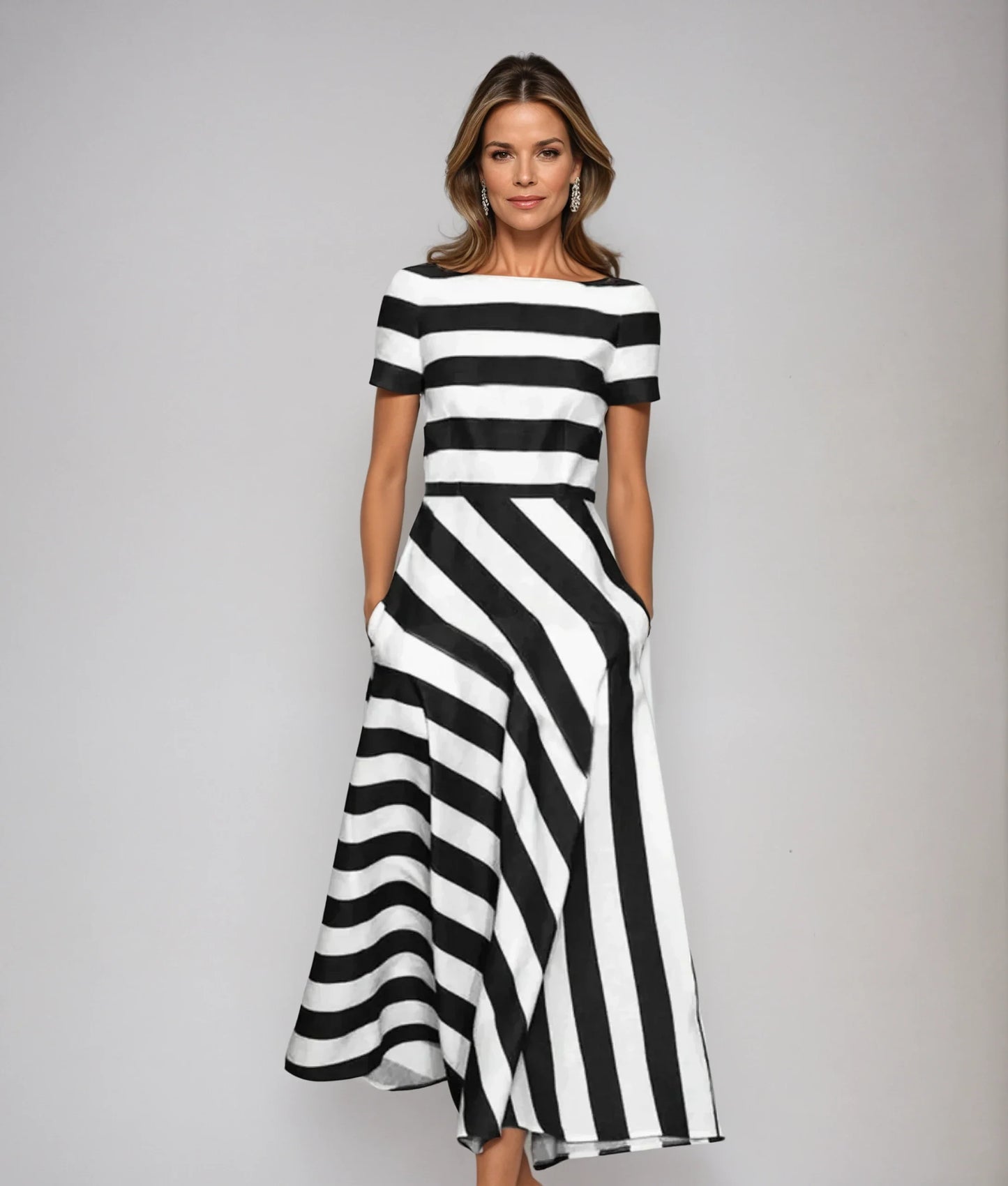 Klara™ - Gestreepte Maxi Jurk