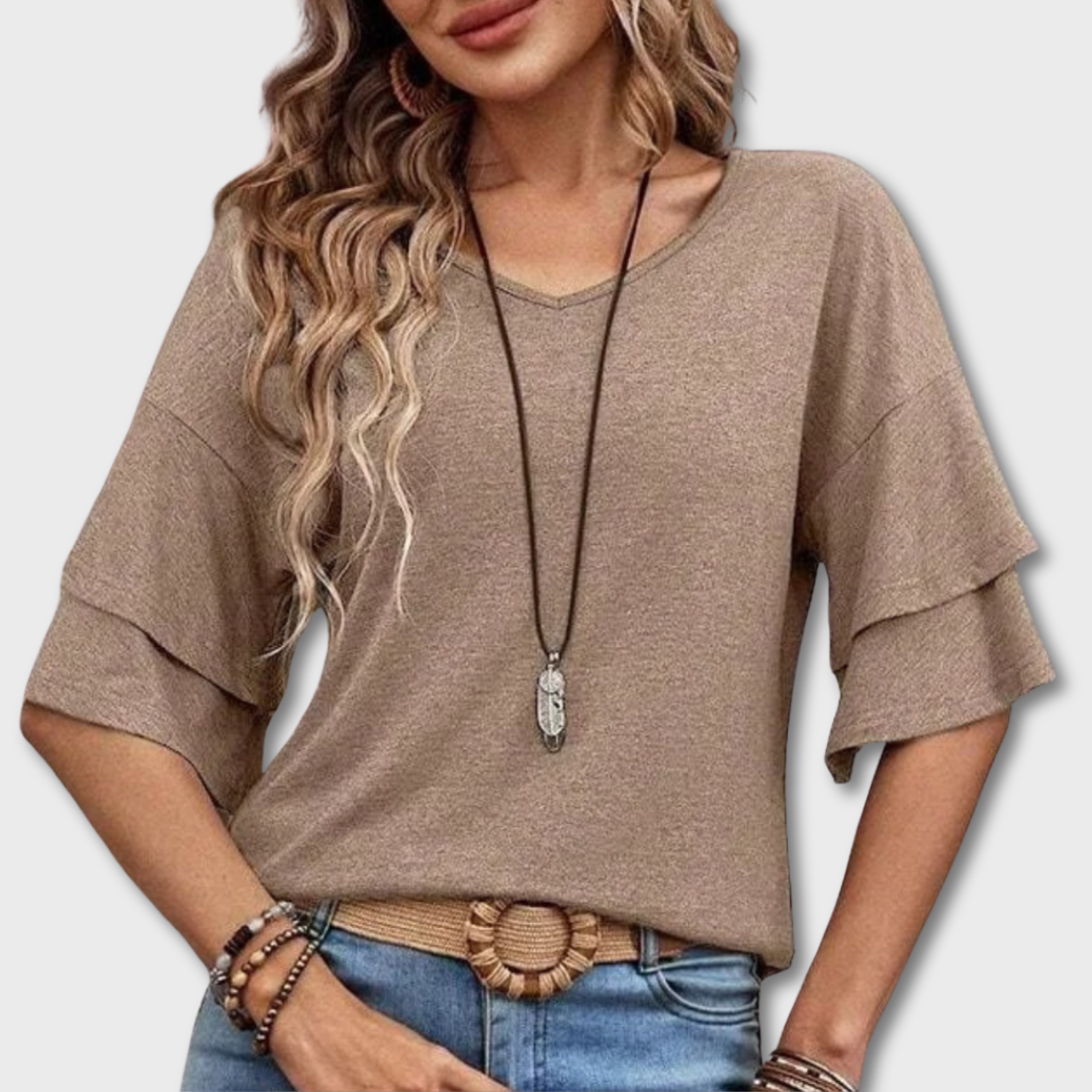 Lieke™ - Ruffle Sleeve Top - 1+1 GRATIS