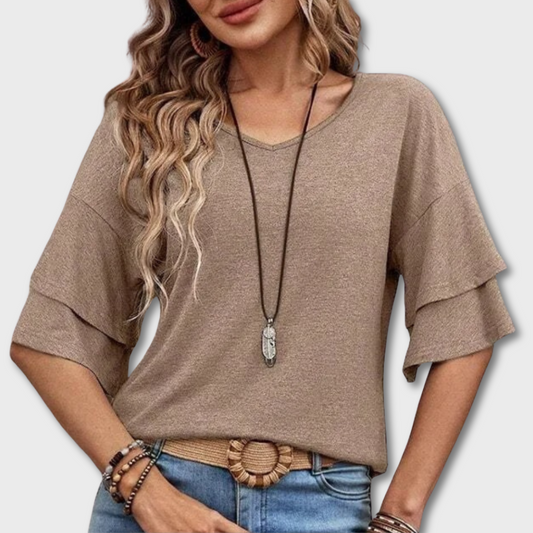 Lieke™ - Ruffle Sleeve Top - 1+1 GRATIS
