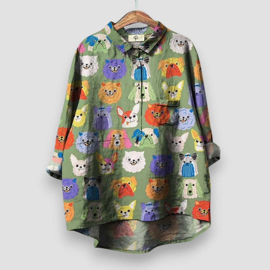 Amelie™ - Hondenprint overhemd