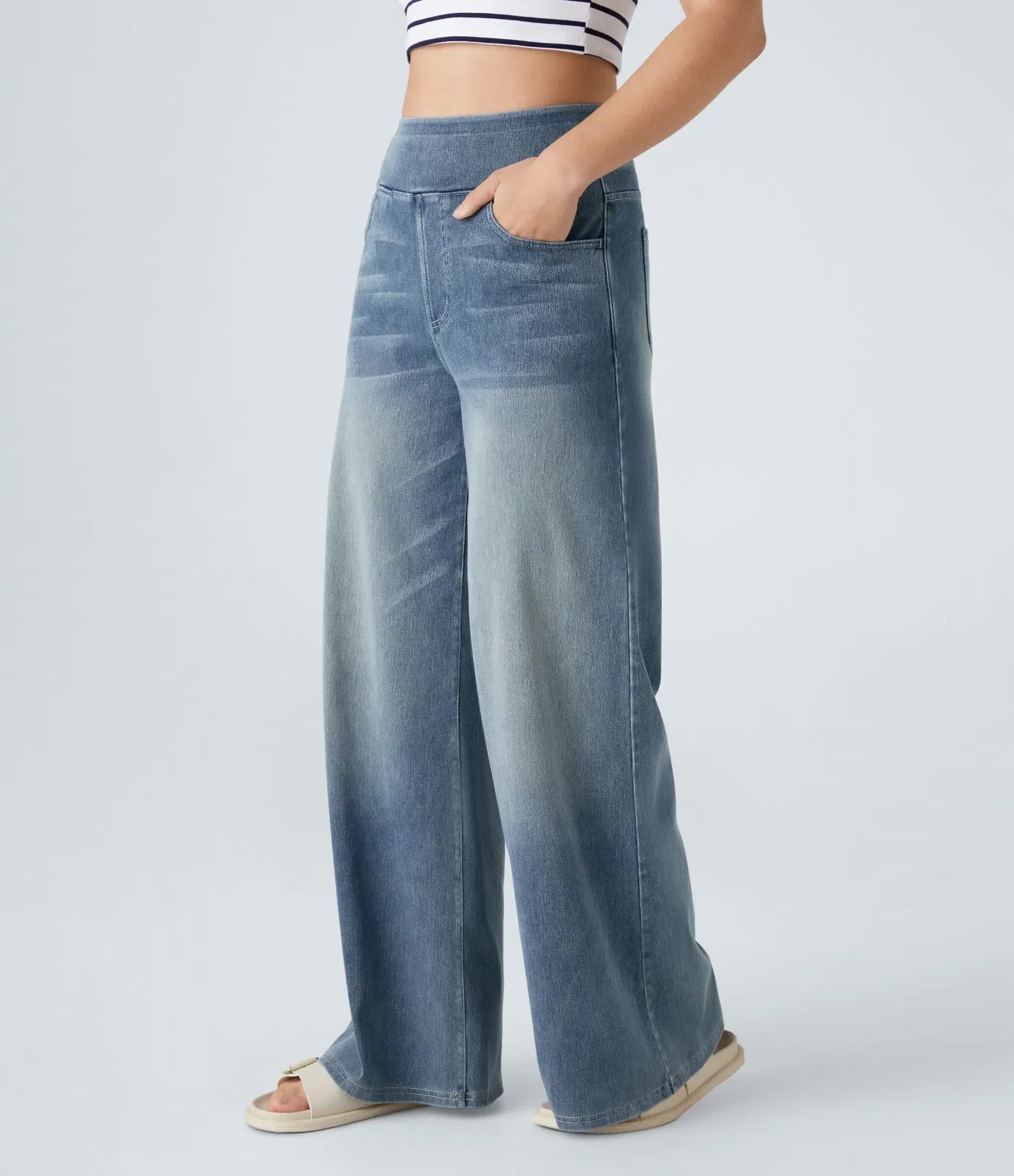 Anne™  - Elastische broek met hoge taille