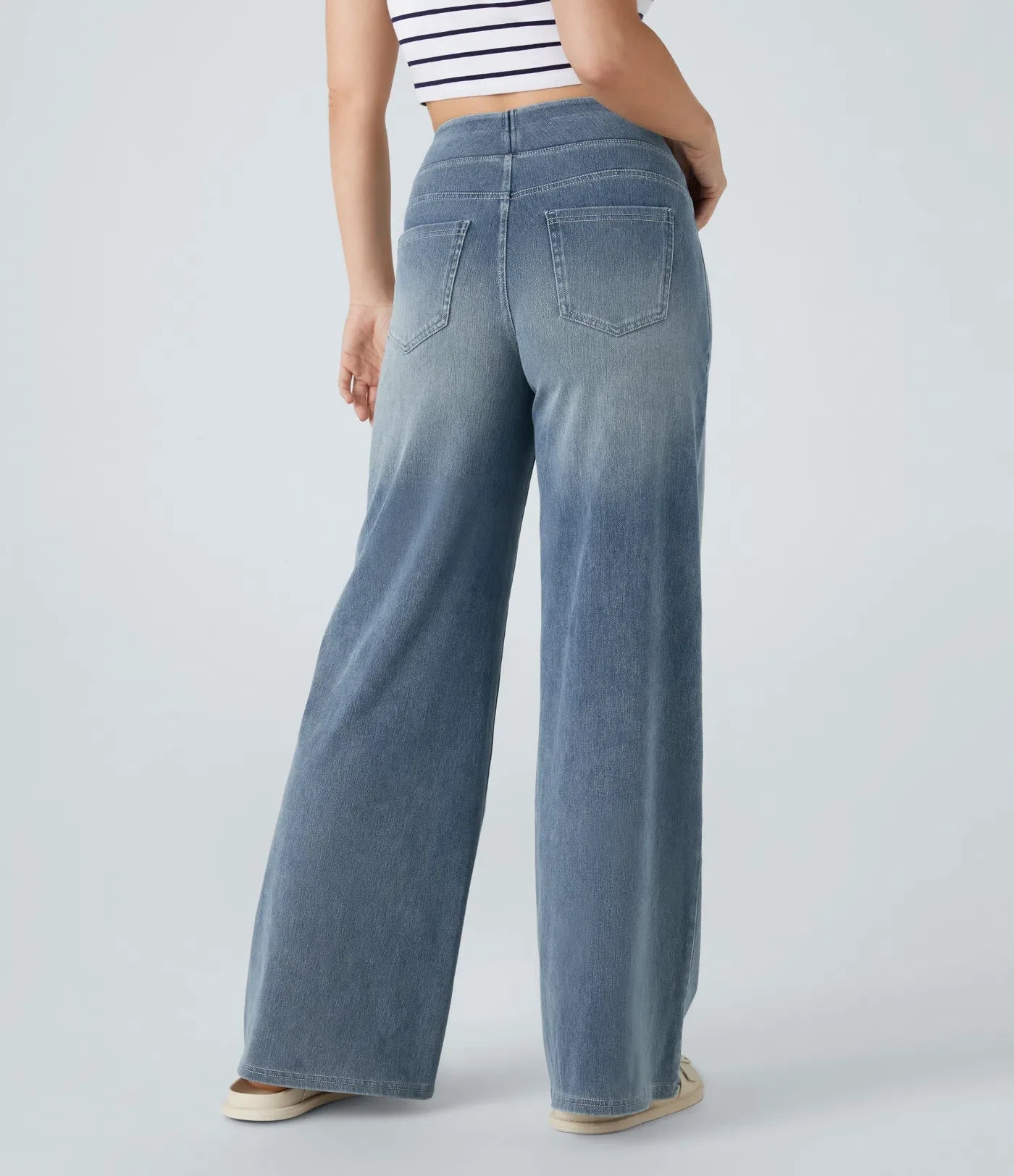 Anne™  - Elastische broek met hoge taille