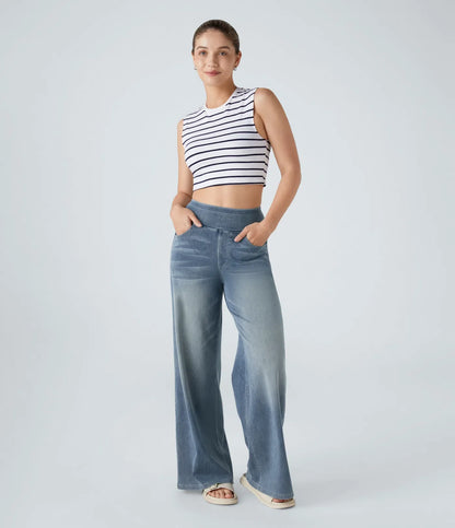 Anne™  - Elastische broek met hoge taille