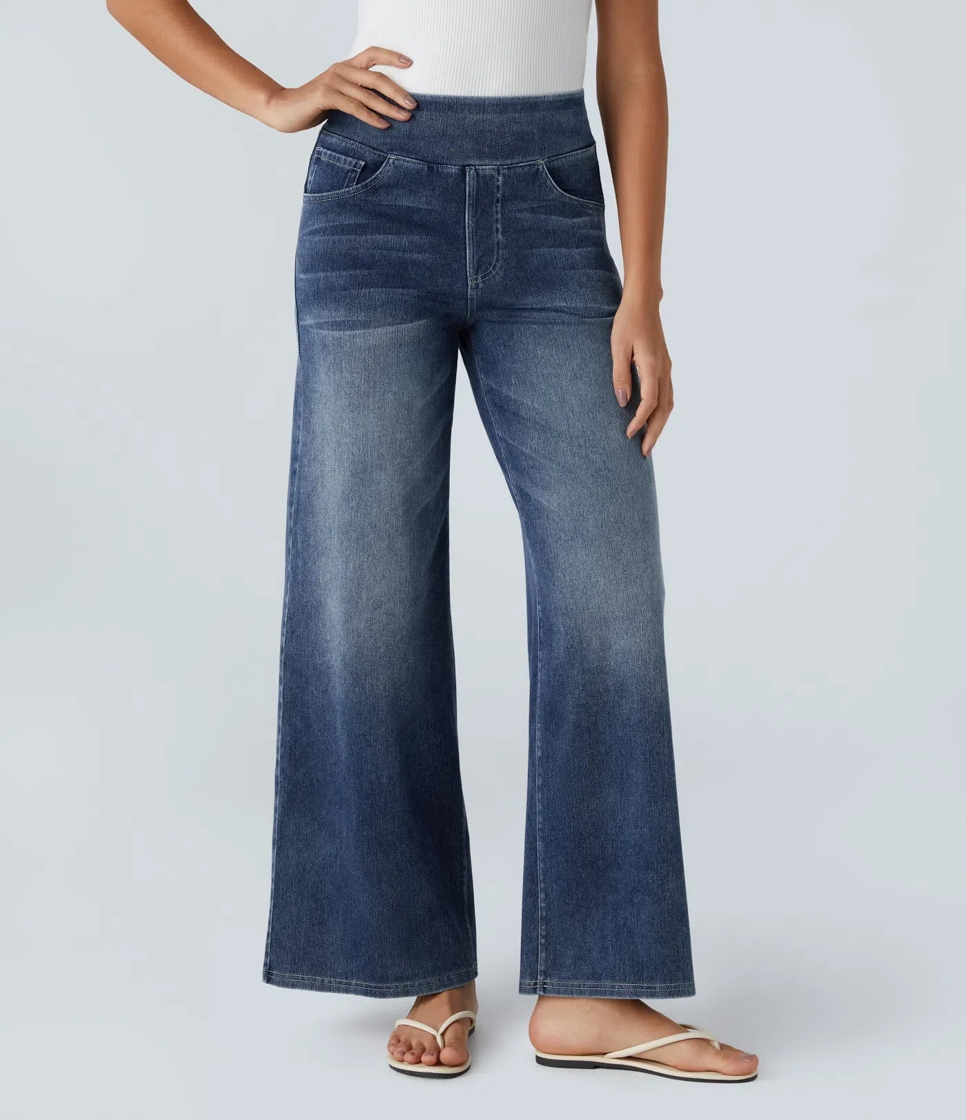 Anne™  - Elastische broek met hoge taille