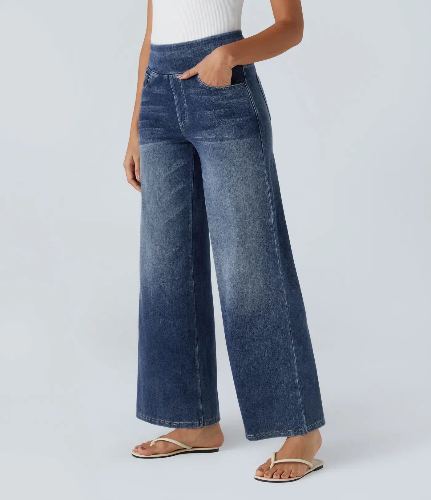 Anne™  - Elastische broek met hoge taille