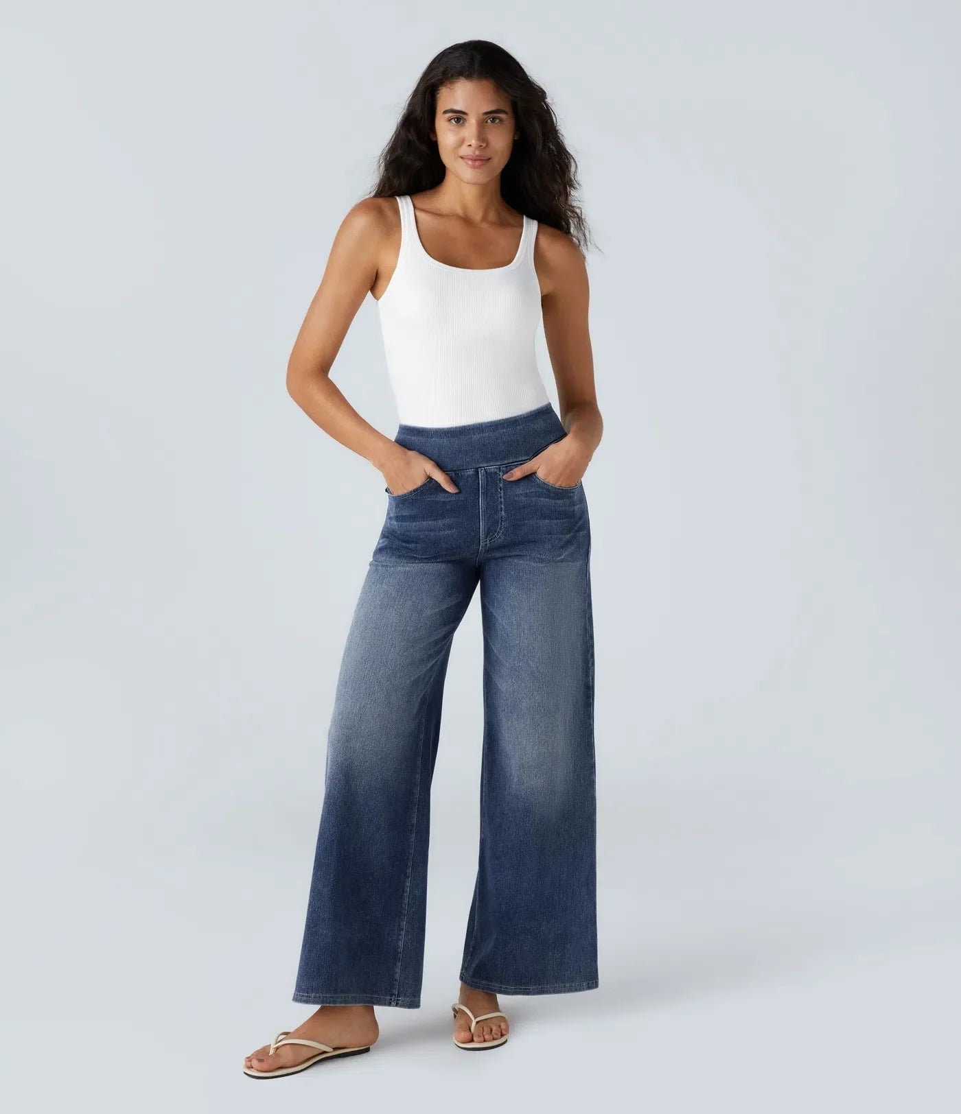 Anne™  - Elastische broek met hoge taille