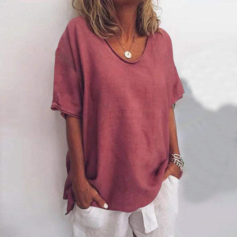 Meike™ - Losvallend comfortabel T-shirt  1+1 GRATIS